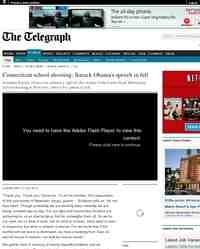 Connecticut school shooting Barack Obama speech in: Telegraph.co.uk